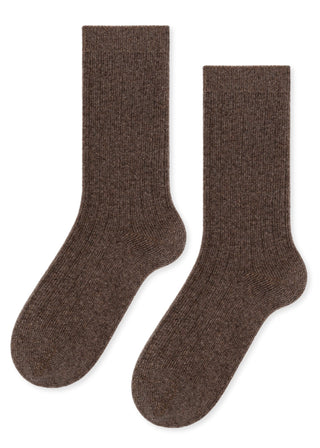 Italia Cashmere Cozy Rib Crew, Llama