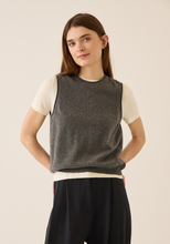 Load image into Gallery viewer, Kaileigh Cashmere Top, Dark Heather Grey

