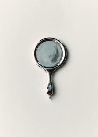 Mirror, Platinum & White Brass